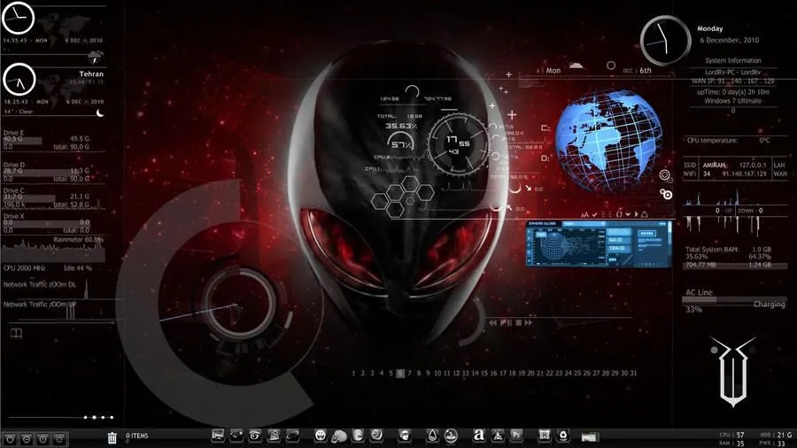 DeviantArt: More Like alienware rainmeter by lordrv