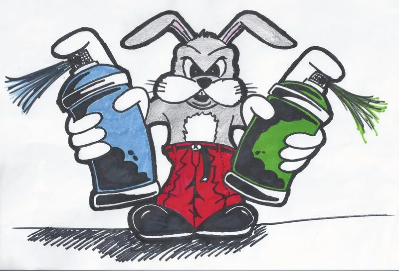 deviantART: More Like Bugs Bunny Gone Gangsta by kylgraffiti