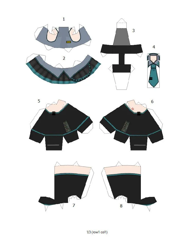 DeviantArt: More Like HACHUNE MIKU papercraft pg2 by kim1442