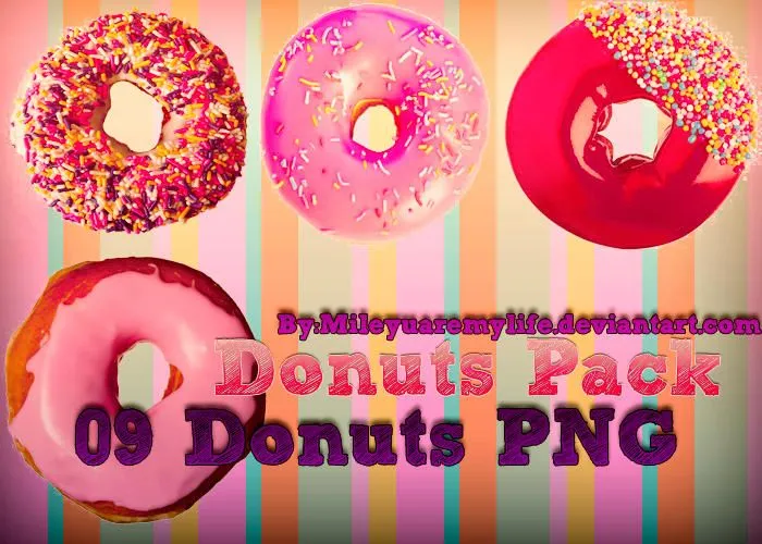 DeviantArt: More Like Pack Donas PNG by MileyUAreMyLife