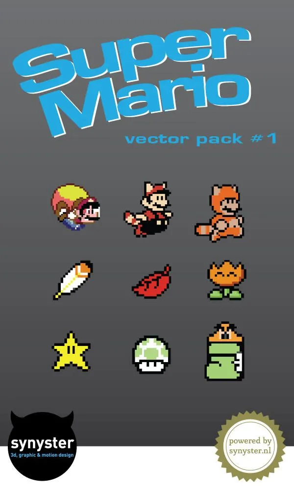 DeviantArt: More Like Super Mario Bros vector pack 1 by synysternl