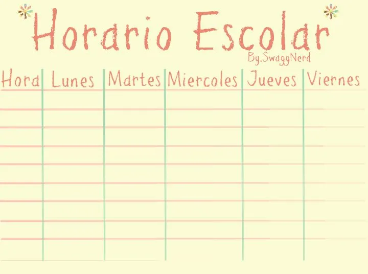 DeviantArt: More Like Lindo Horario Escolar :3 by SwaggNerd