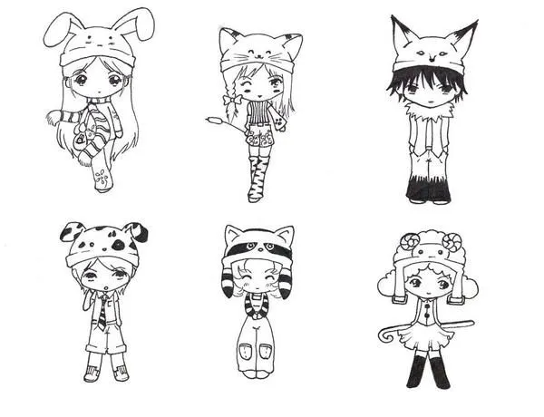 DeviantArt: More Like The Beanie Animal Chibis by coolmagma