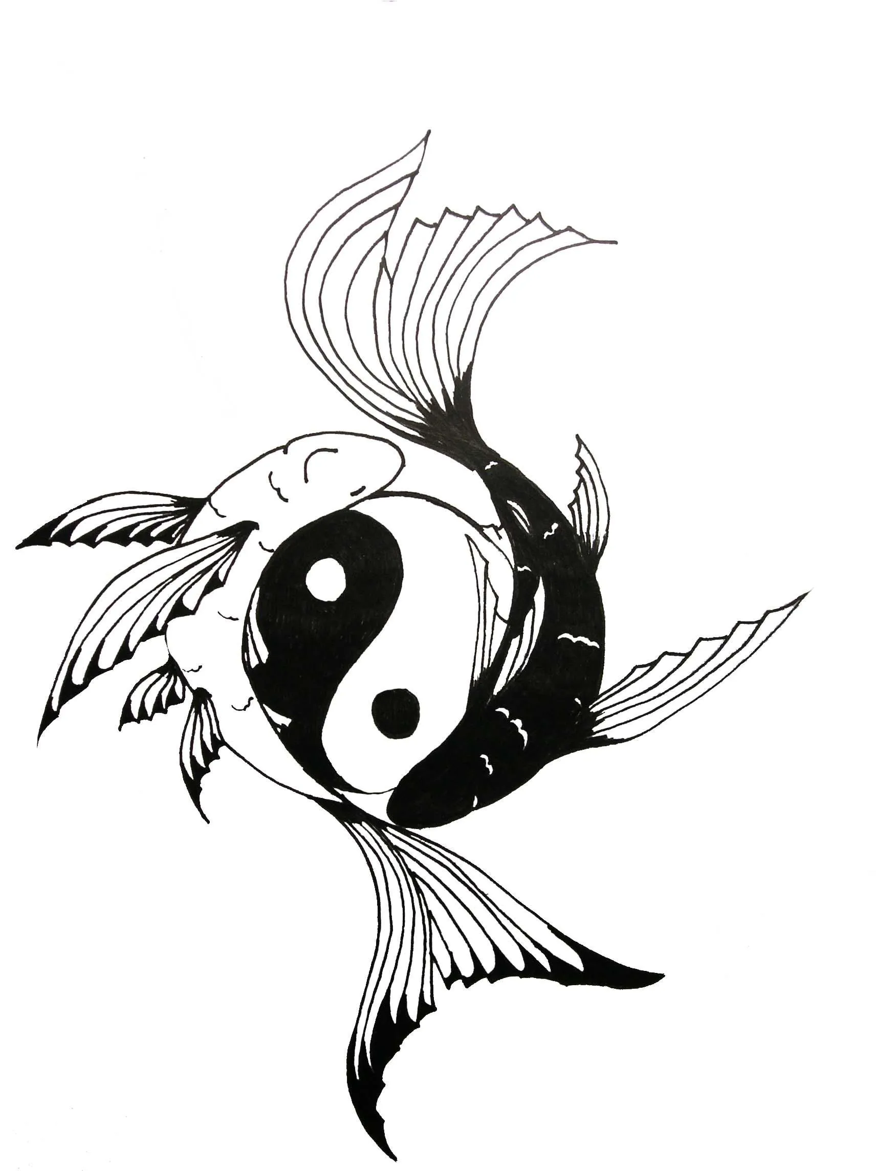 DeviantArt: More Like yin-yang koi tattoo design by ash-night-k