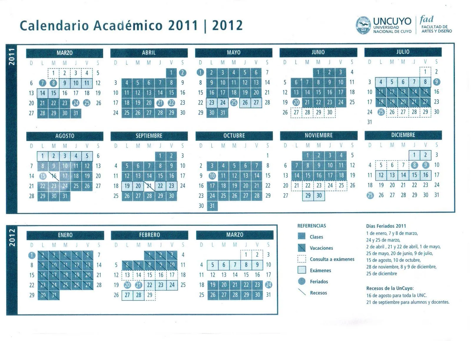 DI de pura cepa: Calendario Académico 2011-2012