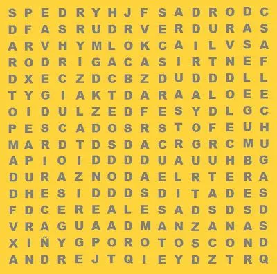 Sopas de letras con alimentos saludables - Imagui