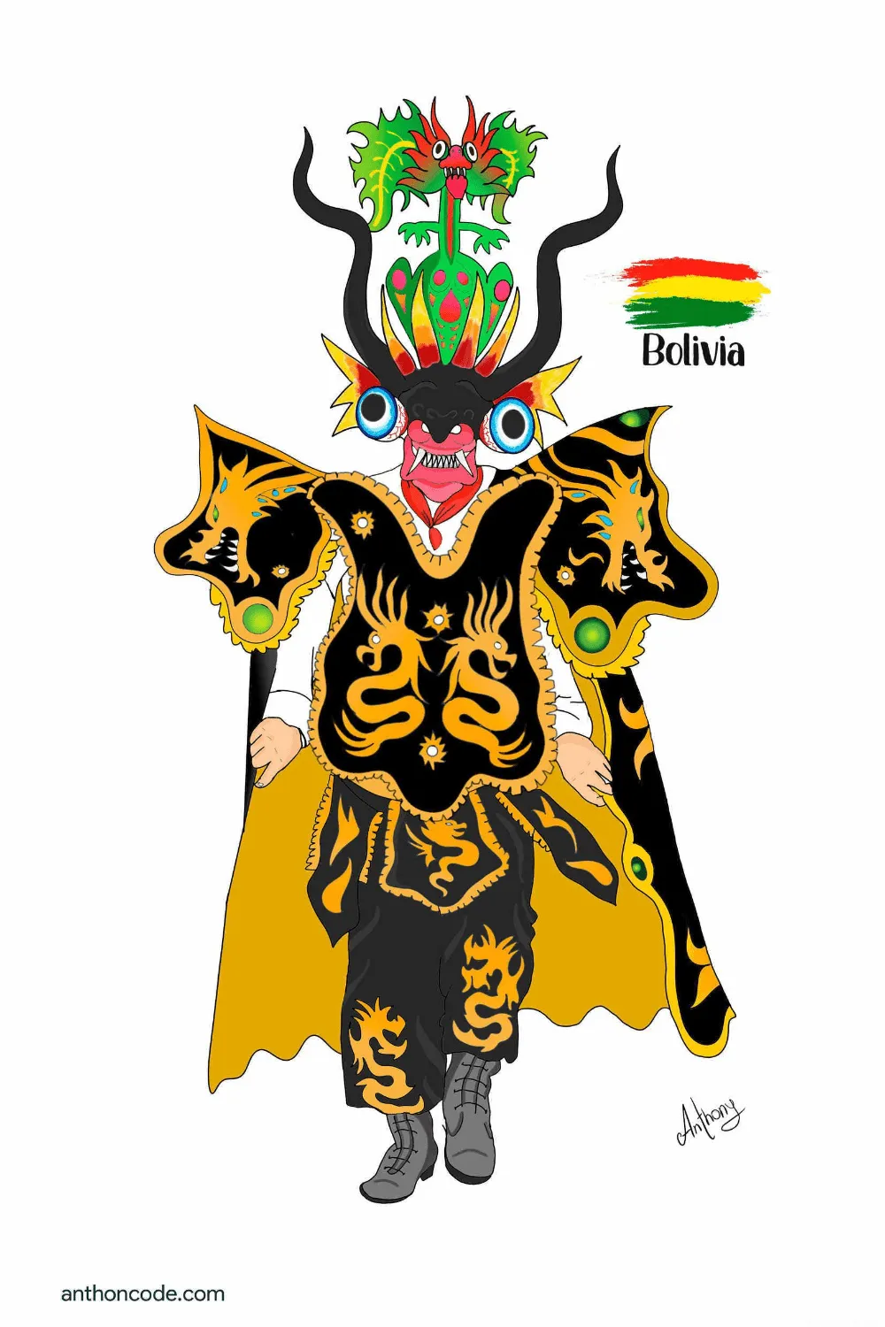 Diablada boliviana | Kawaii anime, Otaku anime, Bolivia