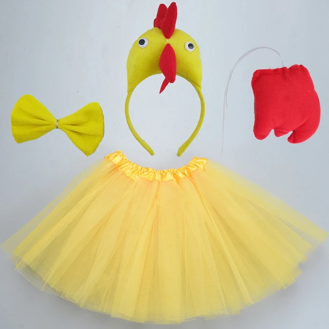 Diadema de pollo, pato, gallo, falda de tutú, corbata de cola, regalo de  fiesta de cumpleaños, disfraz de Halloween, Cosplay para niños y niñas -  AliExpress