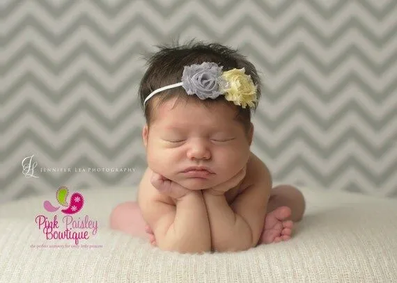 Diademas de bebé niña diadema amarillo & por Pinkpaisleybowtique