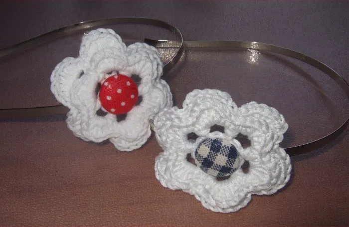 Como hacer diademas a crochet - Imagui