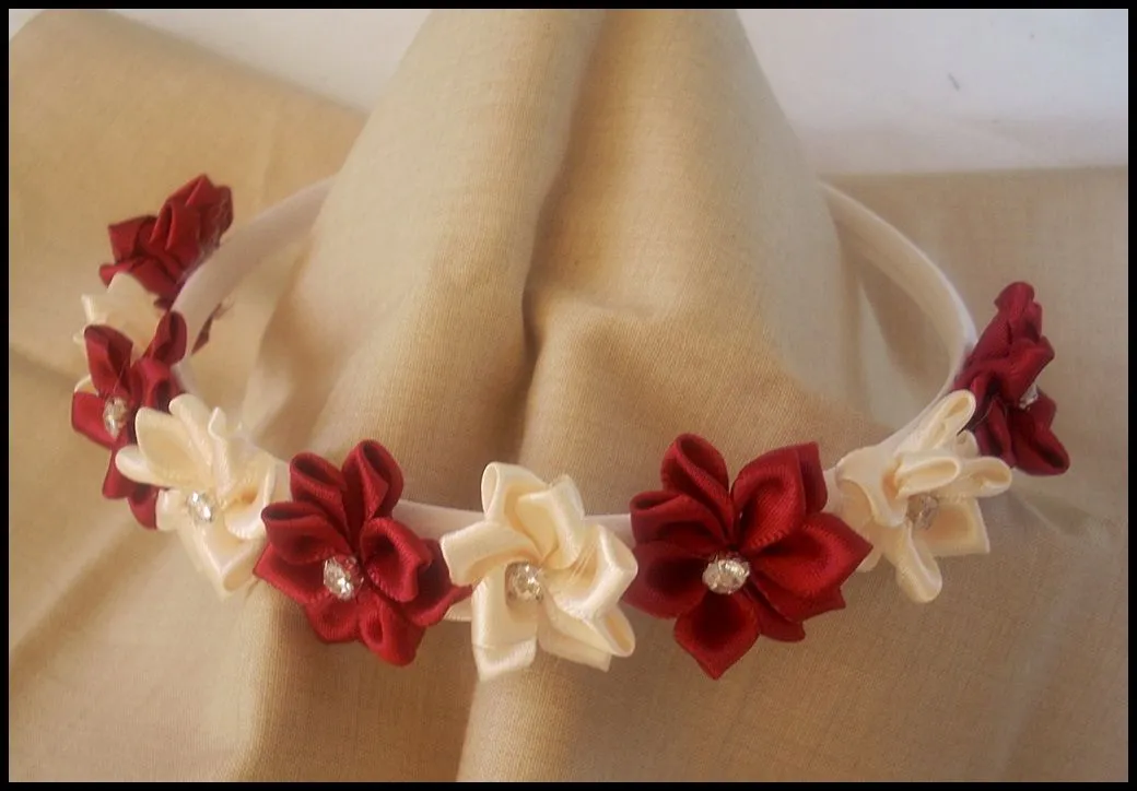 Diademas con Flores de seda - BUTTON LADY SUN