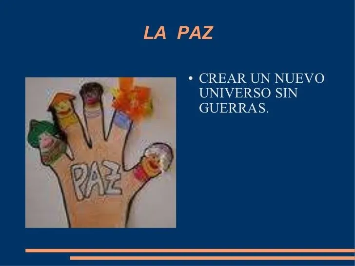 Diapositiva de la paz