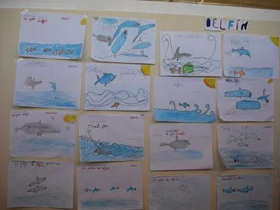 NUESTRO DIARIO: Primeros dibujos de delfines