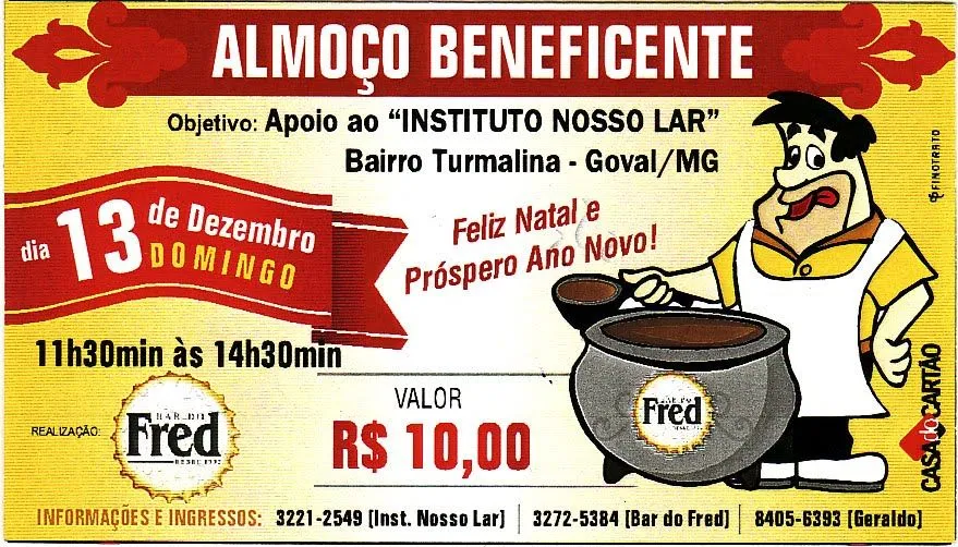 Diário INLAR: Agende ai!! Almoço Beneficente