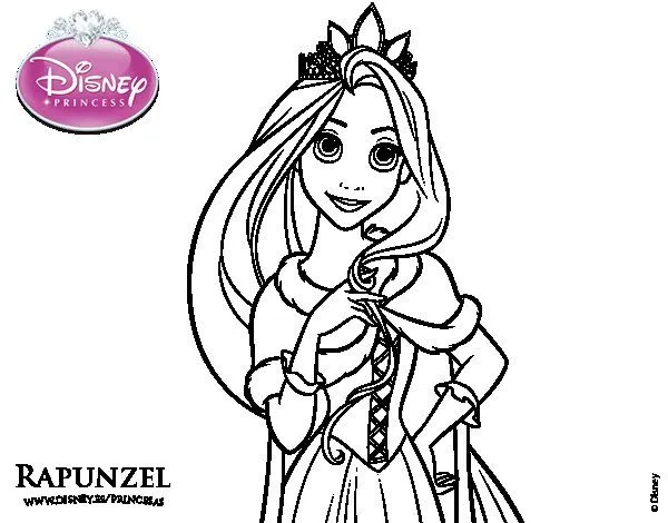 Dibuix de Enredados - Princesa Rapunzel per Pintar on-line ...