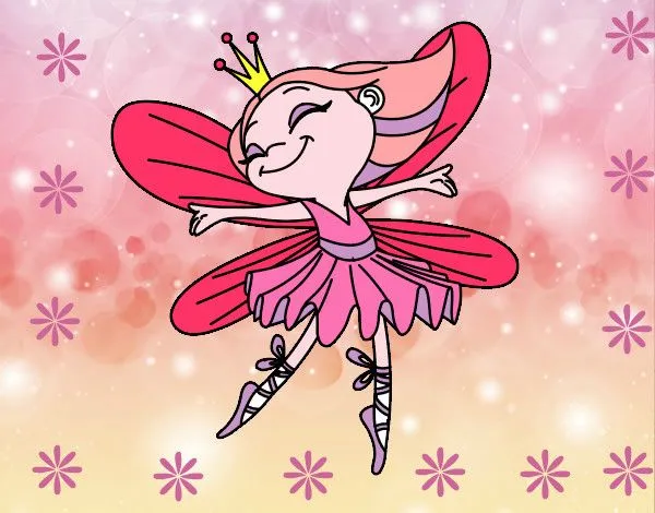 Dibuix de Fada amb ales pintat per Arnau el dia 08 de Març del 2012