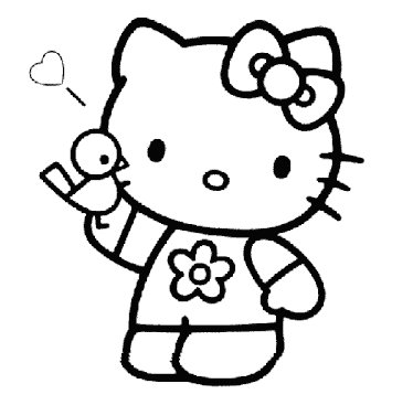 Dibuixos per pintar Hello Kitty - Imagui