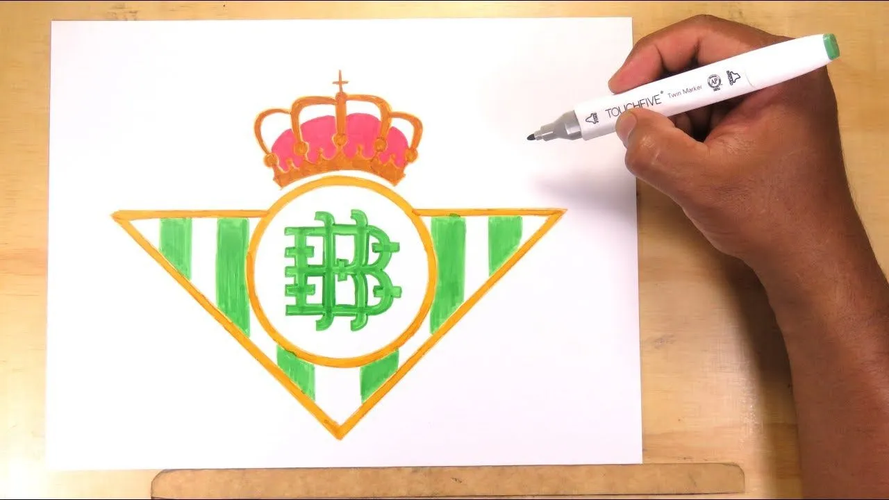 Dibuja el escudo oficial del Real Betis de España - YouTube