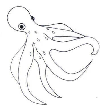 Dibuja un pulpo - Dibujar los animales del mar