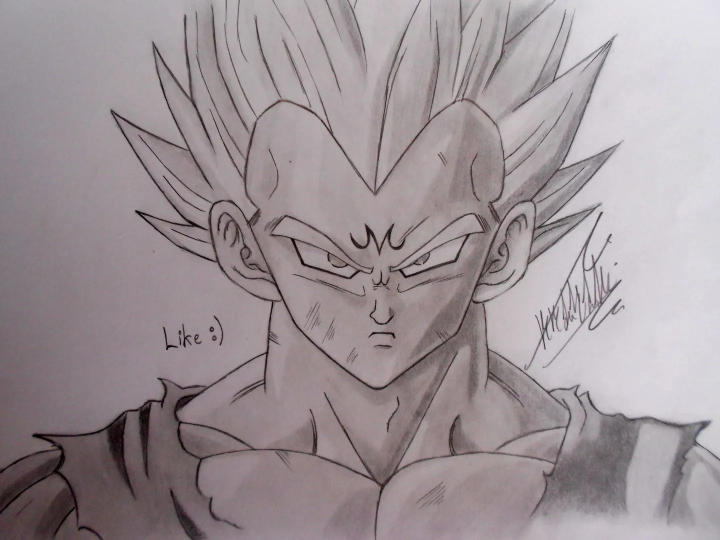 Dibujando Anime: Dibujando a vegeta maligno (