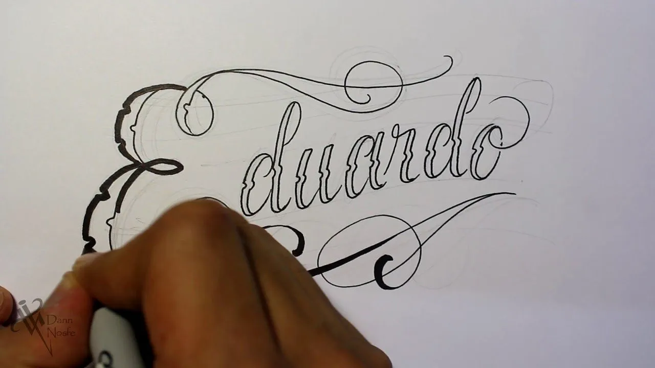 Dibujando Letras Chicanas Eduardo / Lettering tattoo- Nosfe Ink Tattoo- ...  | Tatuajes de nombres, Dibujando letras, Letras