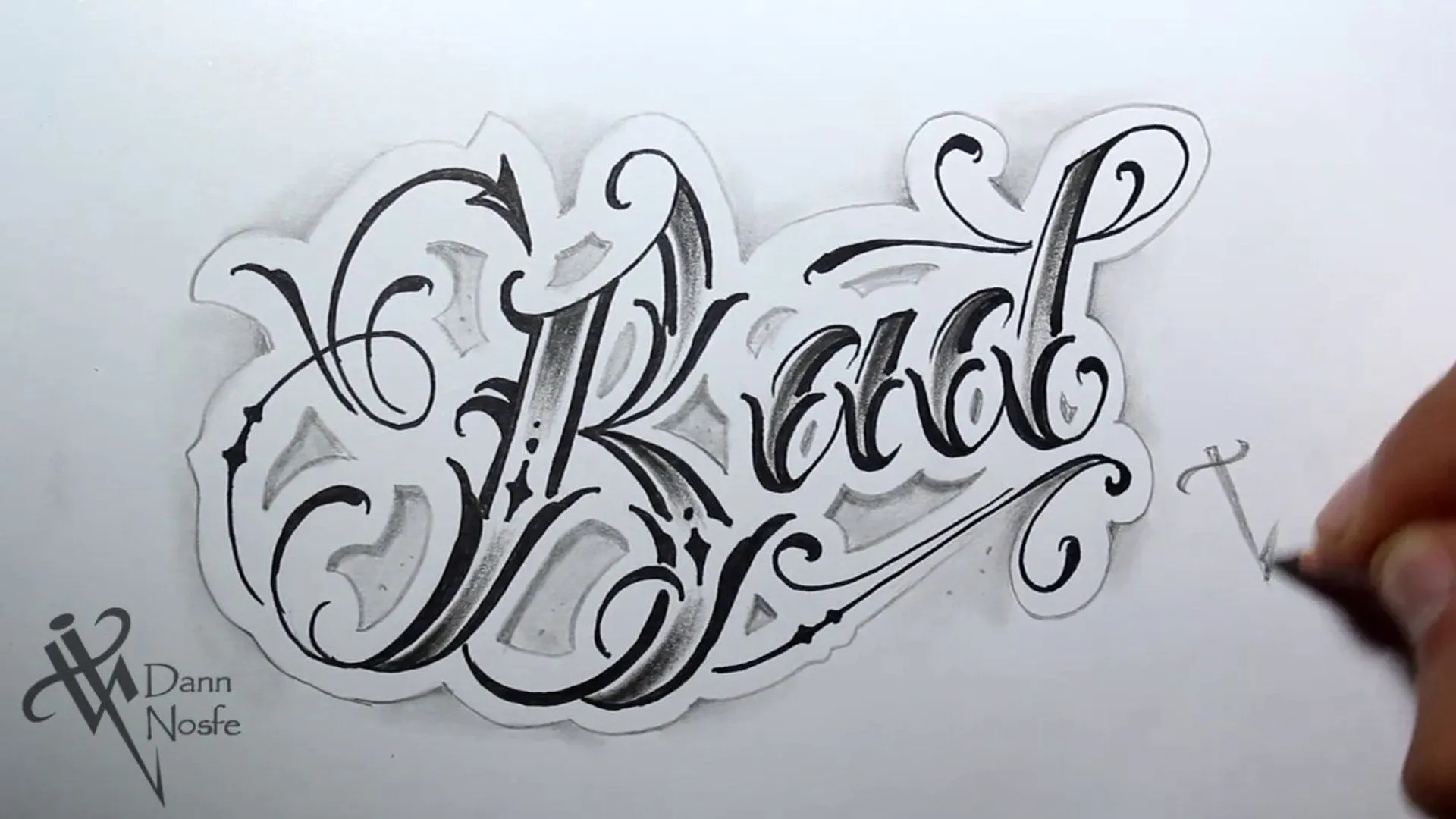 ✓ Dibujando lettering BAD Tattoo LETTERING Fancy Chicano lettering TATUANDO TATUAJES  de LETRAS - video Dailymotion