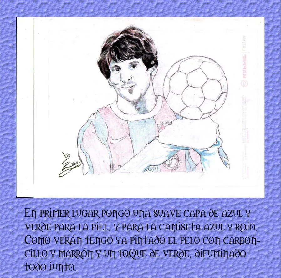 Dibujando a Messi y su Balon de Oro | blog de artes 