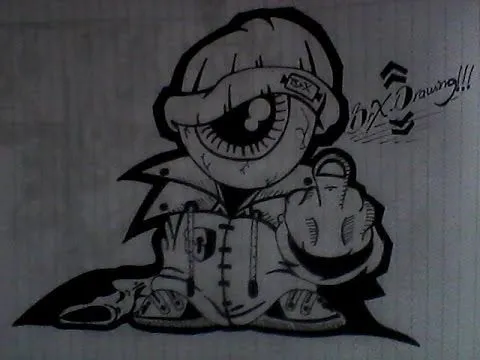 Dibujando un personaje con cabeza de "ojo"(Personaje Graffiti ...