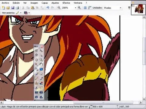 Dibujando a Super Gogeta SSJ4 - YouTube