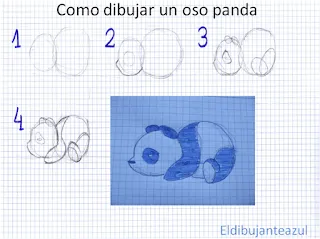 El dibujante azul : oso panda