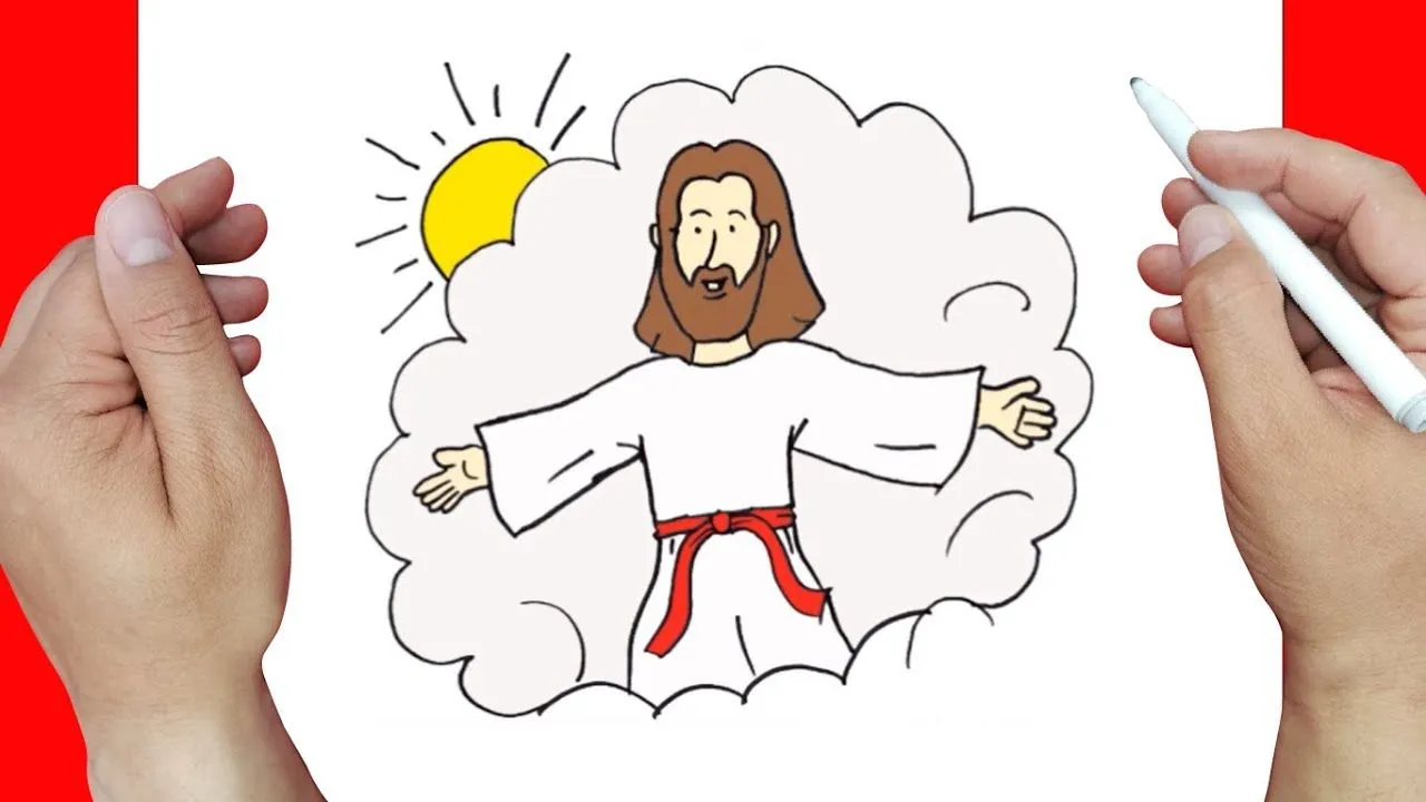 Como dibujar LA ASCENCIÓN DE JESUS - Dibujos para SEMANA SANTA MUY FACIL -  YouTube