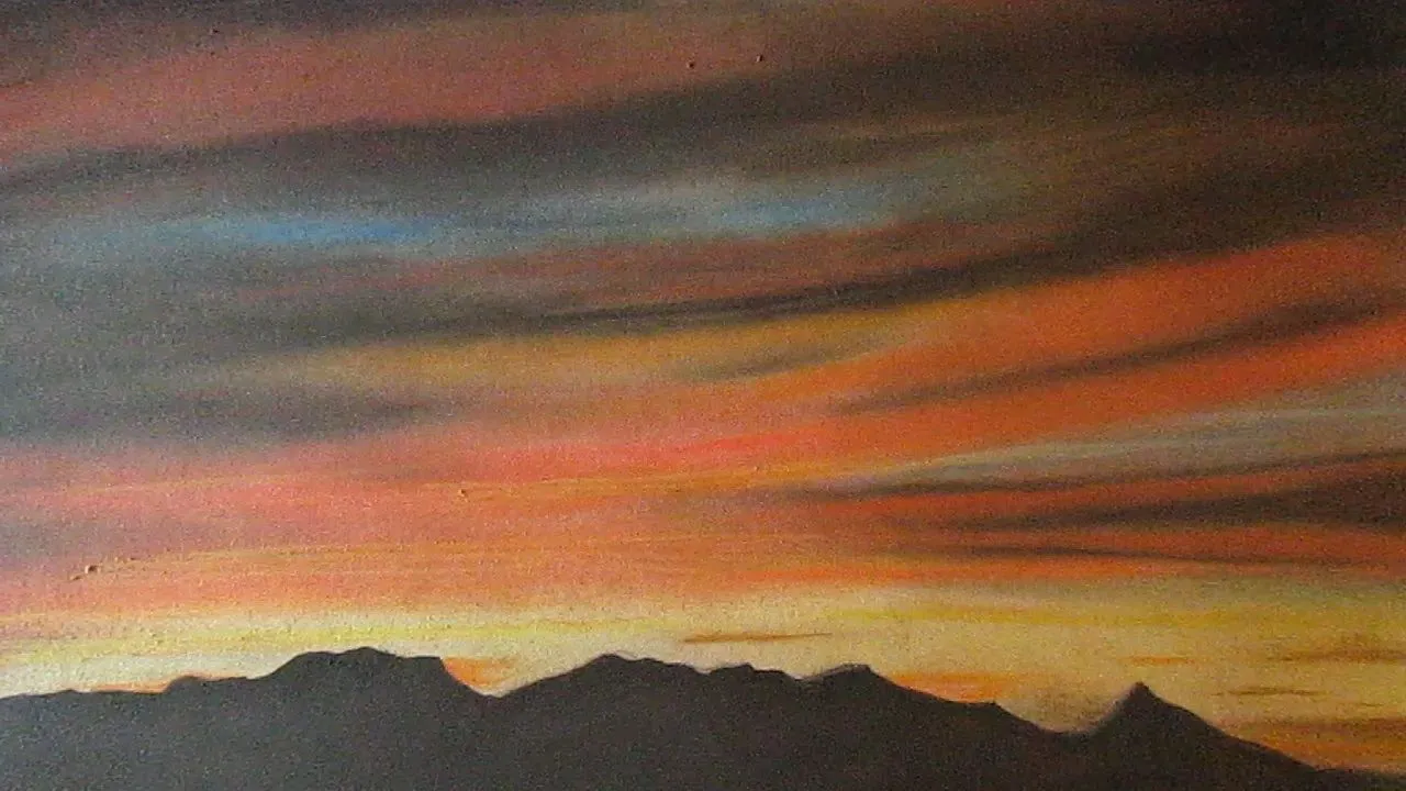 Cómo dibujar un atardecer con lápices pastel, aprender a dibujar ...