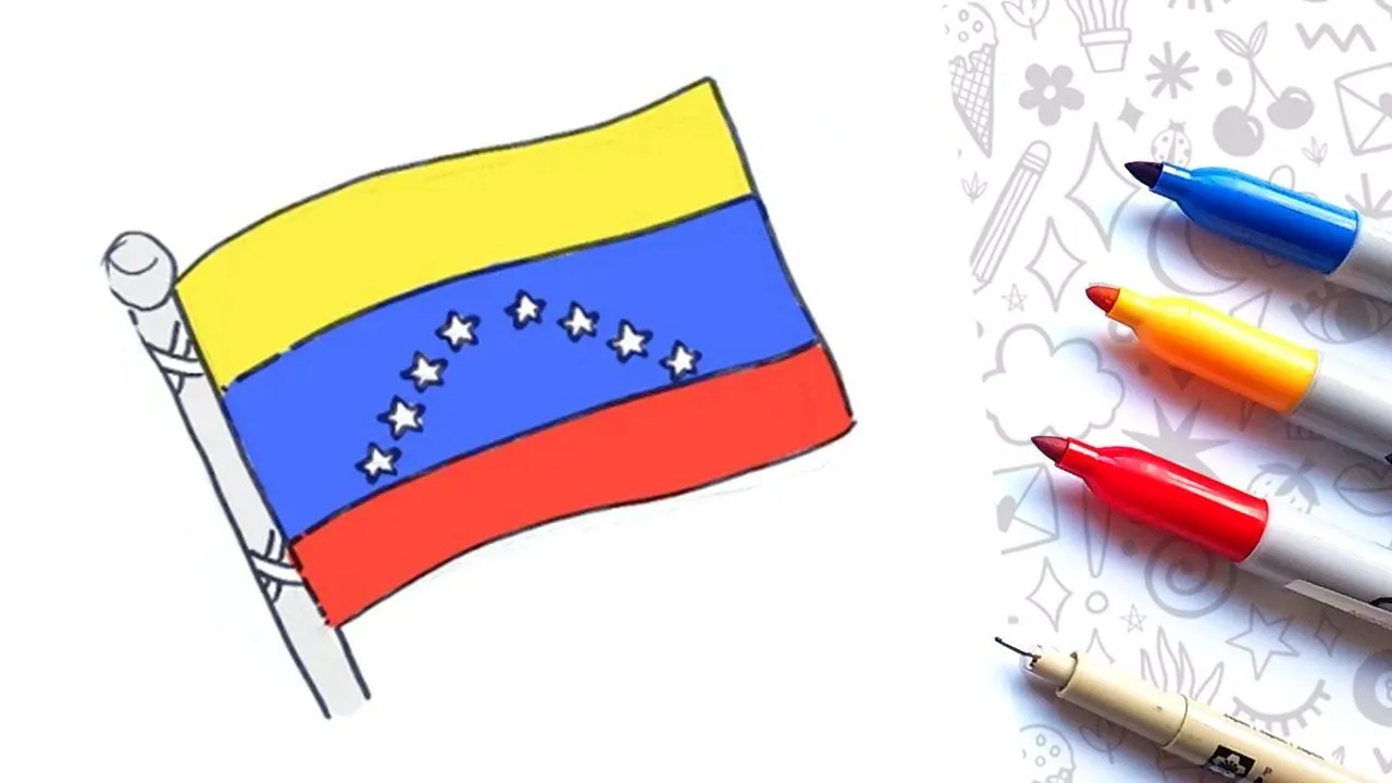 Como Dibujar la Bandera de Venezuela Paso a Paso 