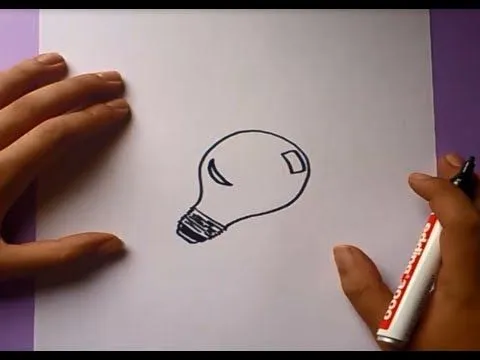 Como dibujar una bombilla paso a paso | How to draw a bulb - YouTube