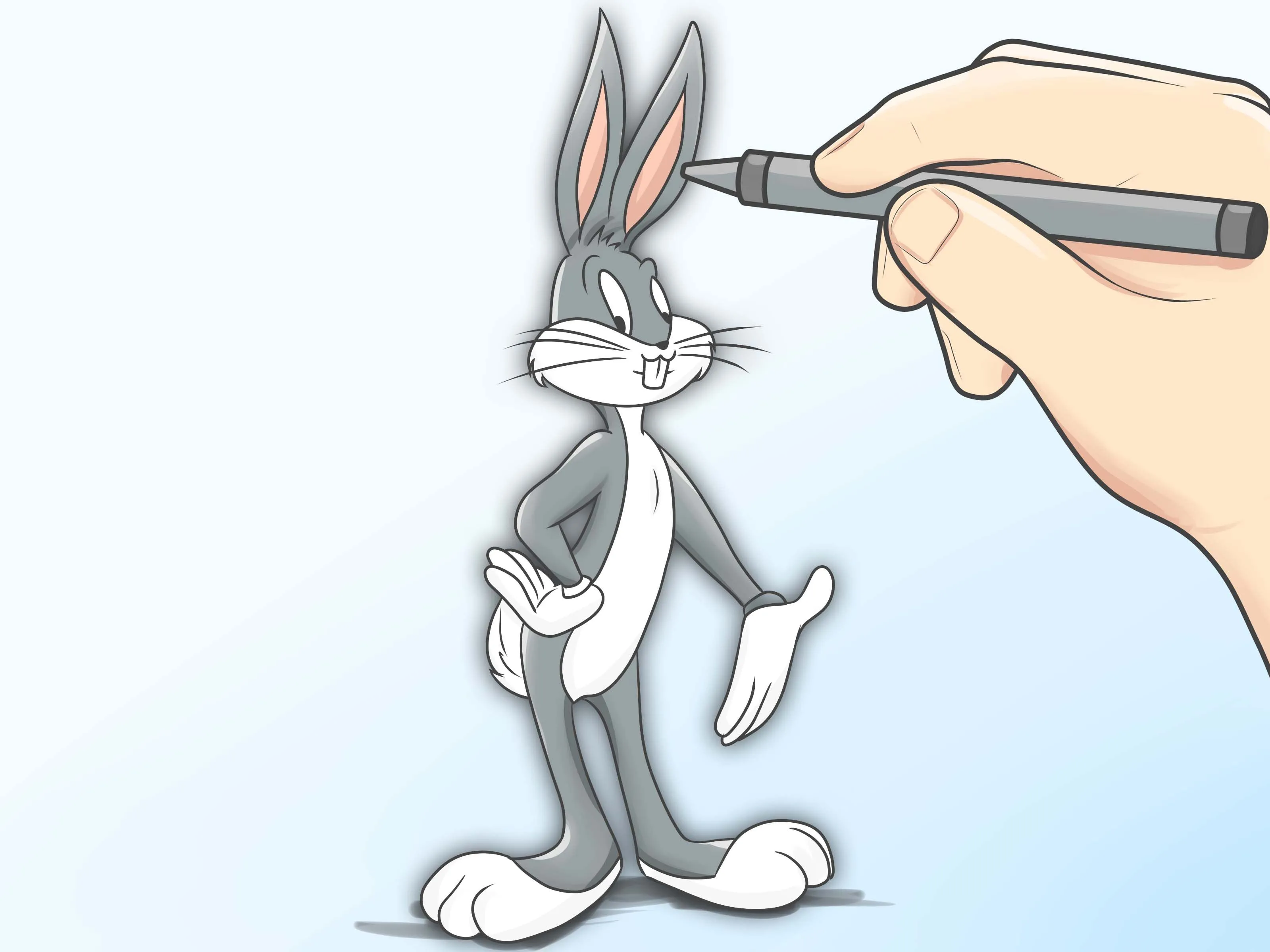 Cómo dibujar a Bugs Bunny (con imágenes) - wikiHow