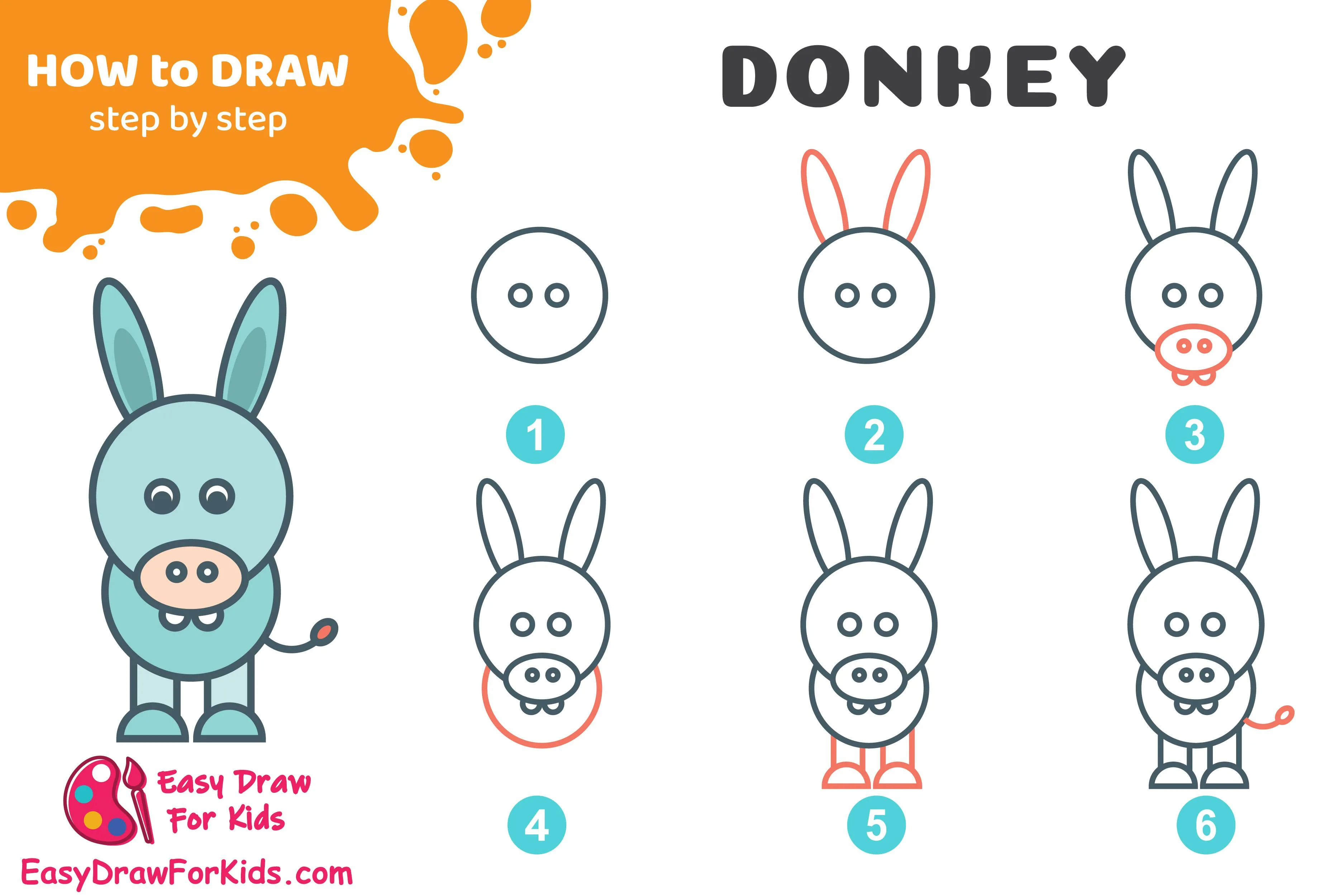 Cómo dibujar un burro por Easydrawforkids - Tutoriales en comunidad | CLIP  STUDIO TIPS