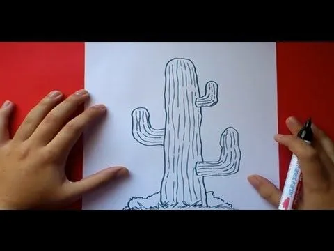 Como dibujar un cactus paso a paso | How to draw a cactus - YouTube