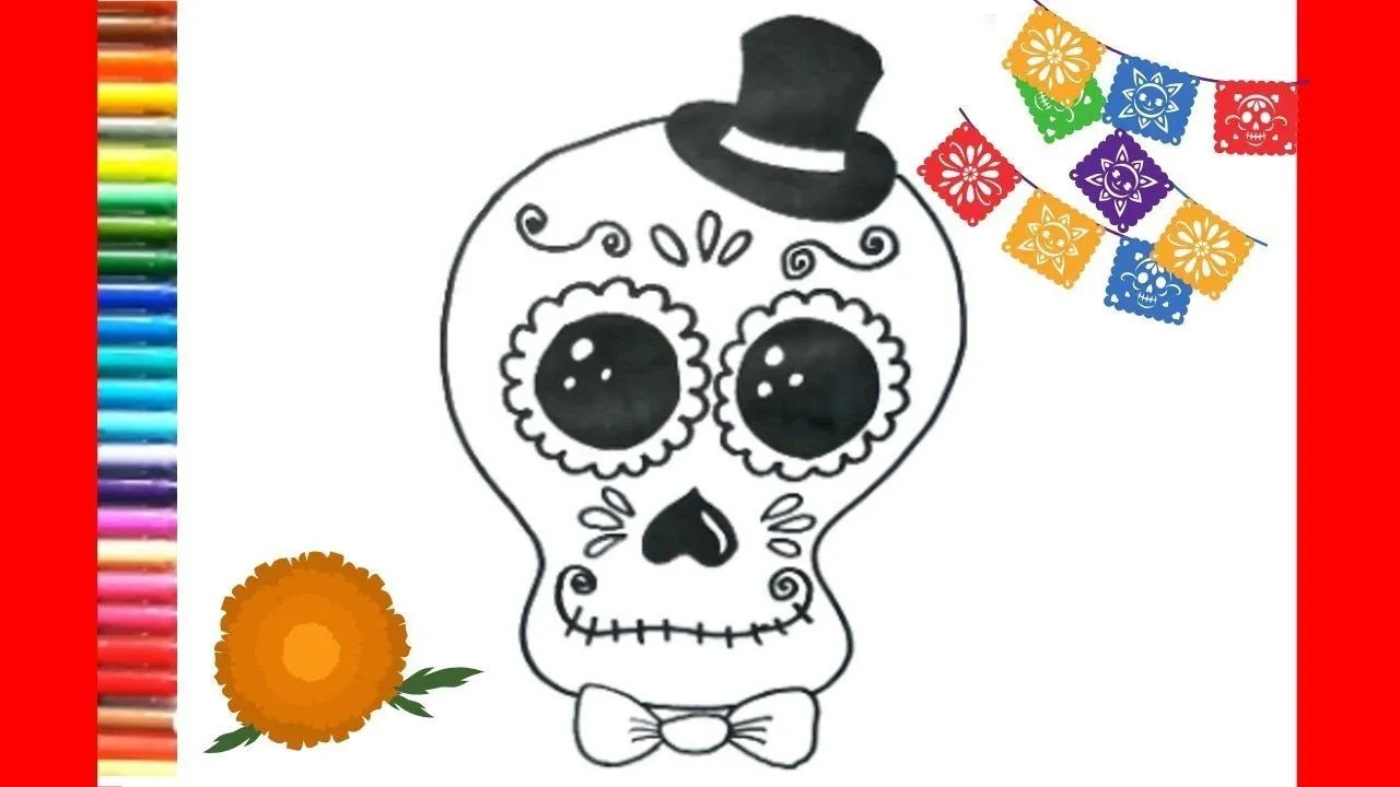 COMO DIBUJAR UNA CALAVERA MEXICANA| DIA DE MUERTOS - YouTube