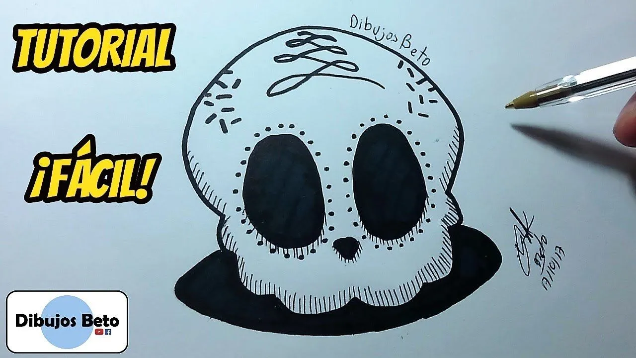 como dibujar calaveras de dia de muertos facil - YouTube