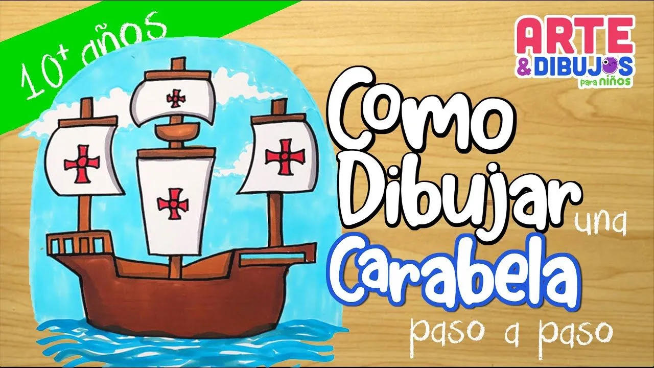 Como dibujar a una CARABELA de CRISTÓBAL COLÓN para niños - YouTube