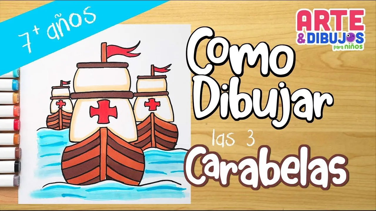 Como dibujar las 3 CARABELAS | Arte y Dibujos para Niños - YouTube