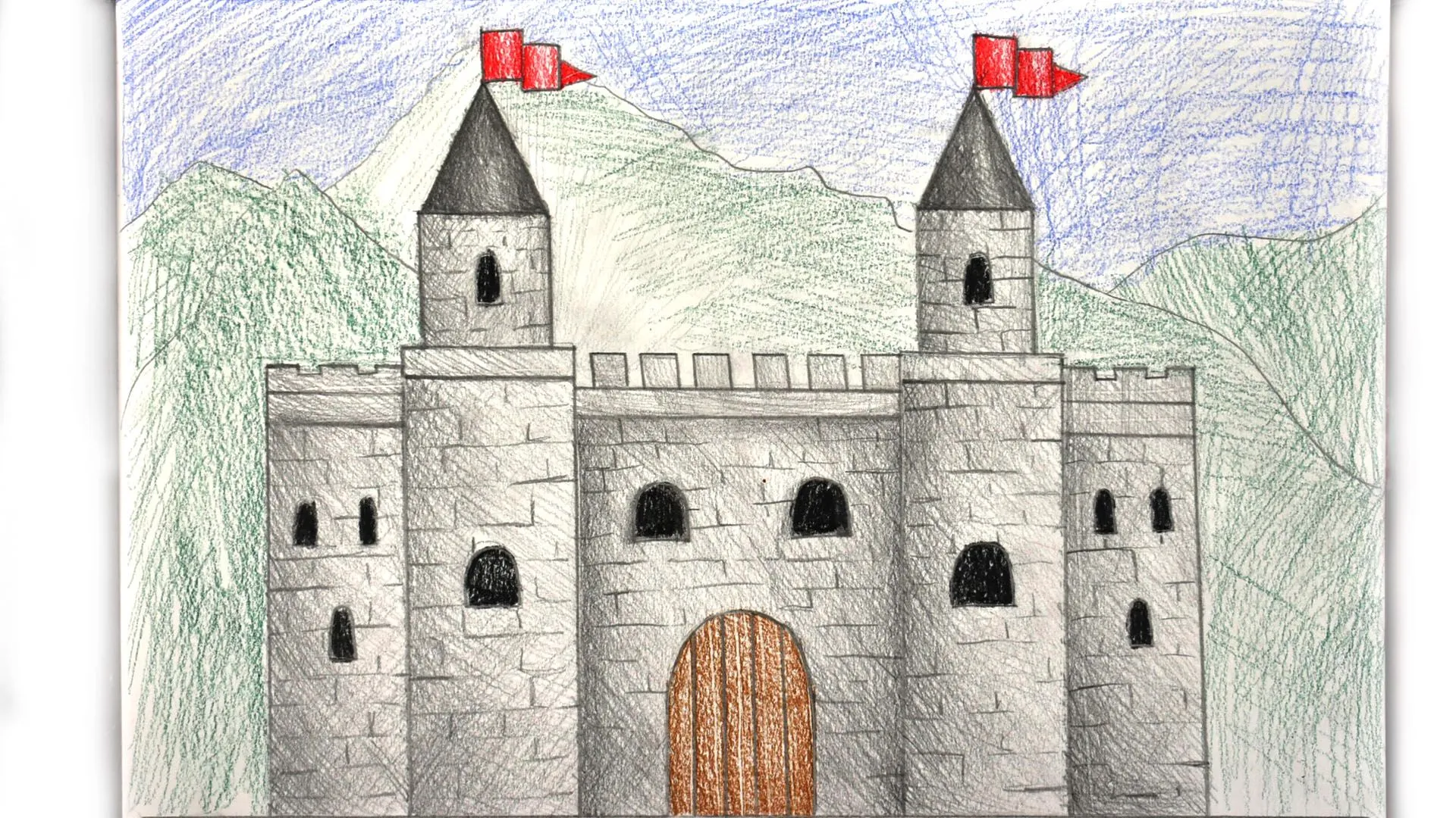 Cómo dibujar un castillo medieval (con imágenes)