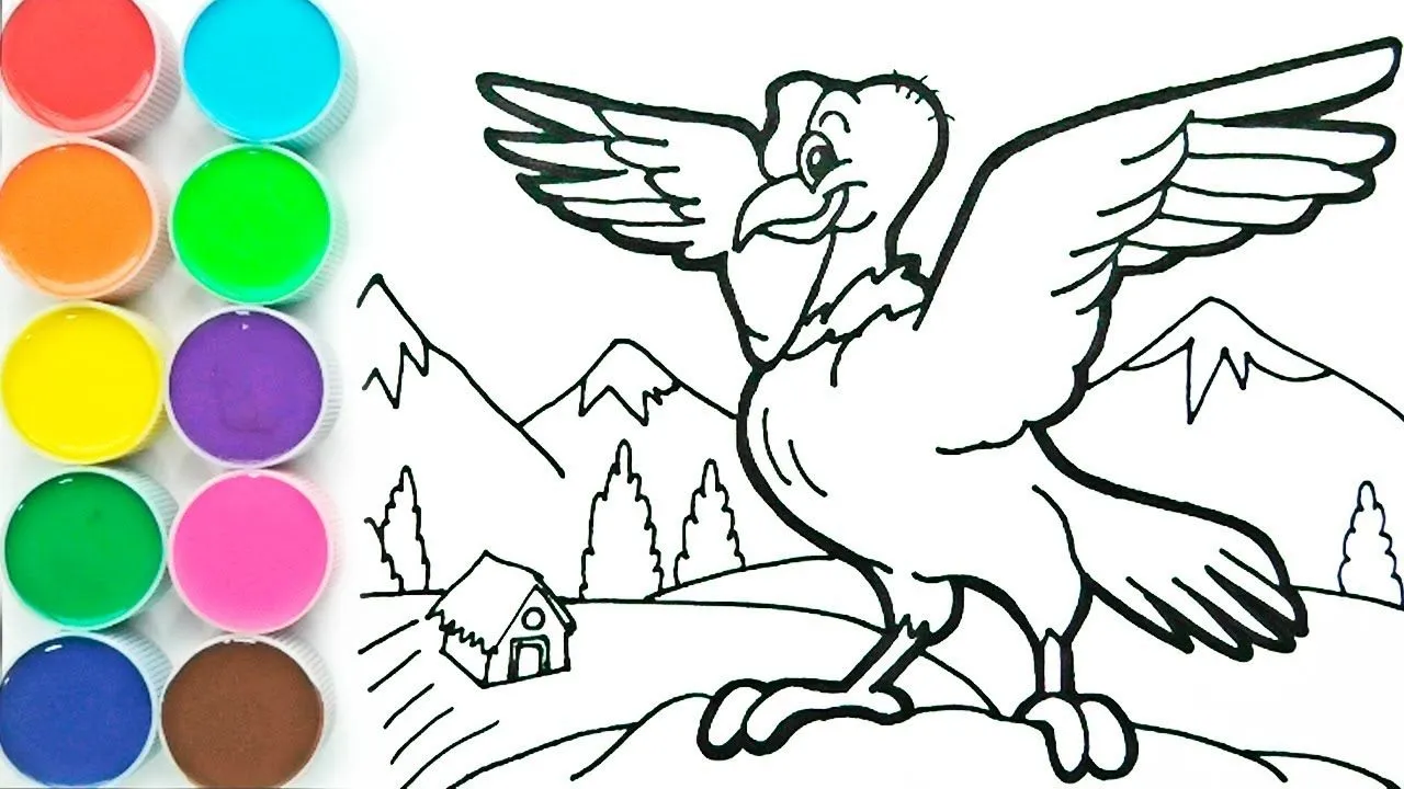 Como Dibujar y Colorear un Condor - Dibujos Para Niños - Aprende Colores Pintando / FunKeep - YouTube