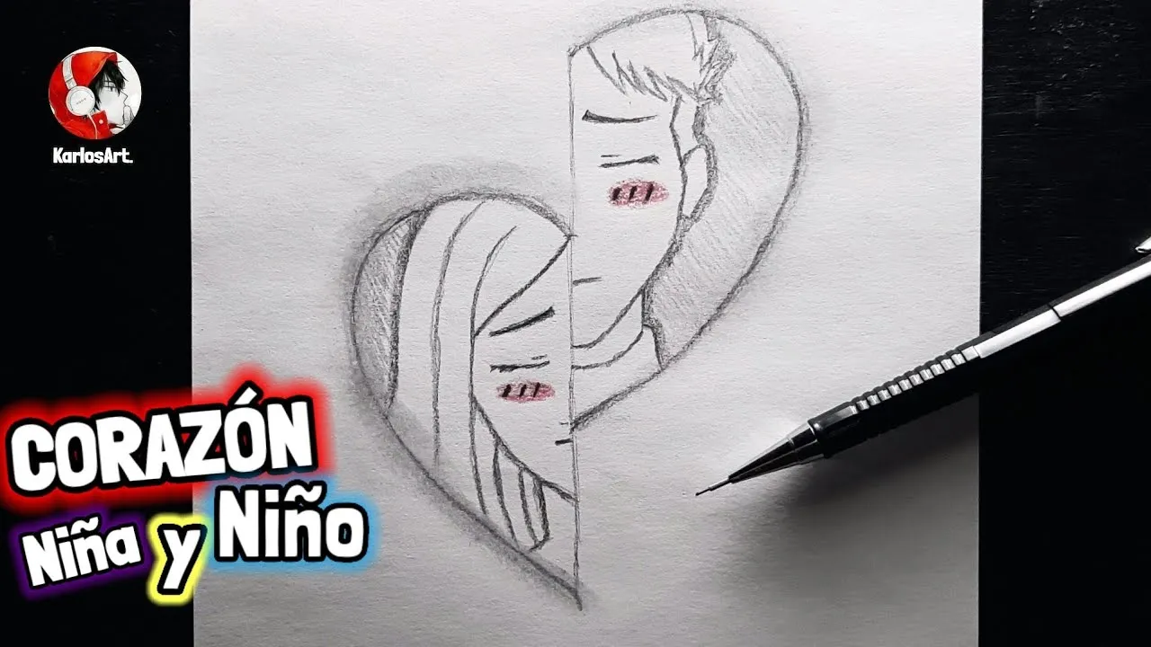 Cómo Dibujar Un CORAZÓN | PASO A PASO FACIL | how to draw heart / anime -  YouTube