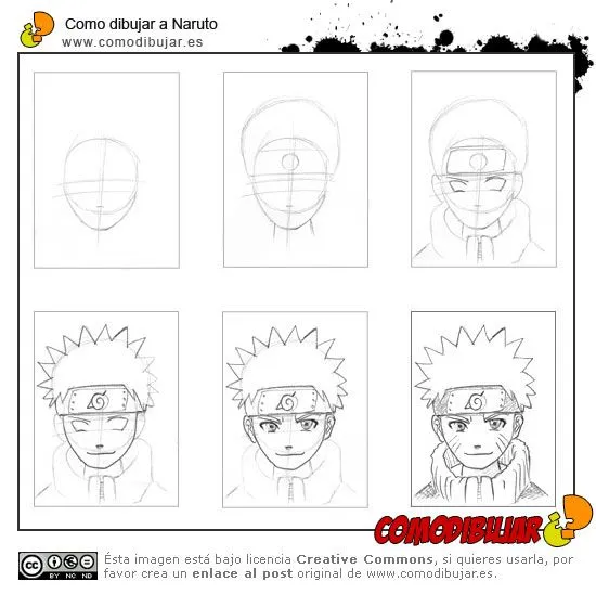 como dibujar: como dibujar a NARUTO