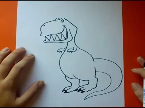 Como dibujar un dinosaurio paso a paso - PintayCrea.over-blog.com