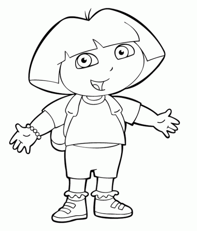 Dibujo de Dora la Exploradora para colorear. Dibujos infantiles de ...