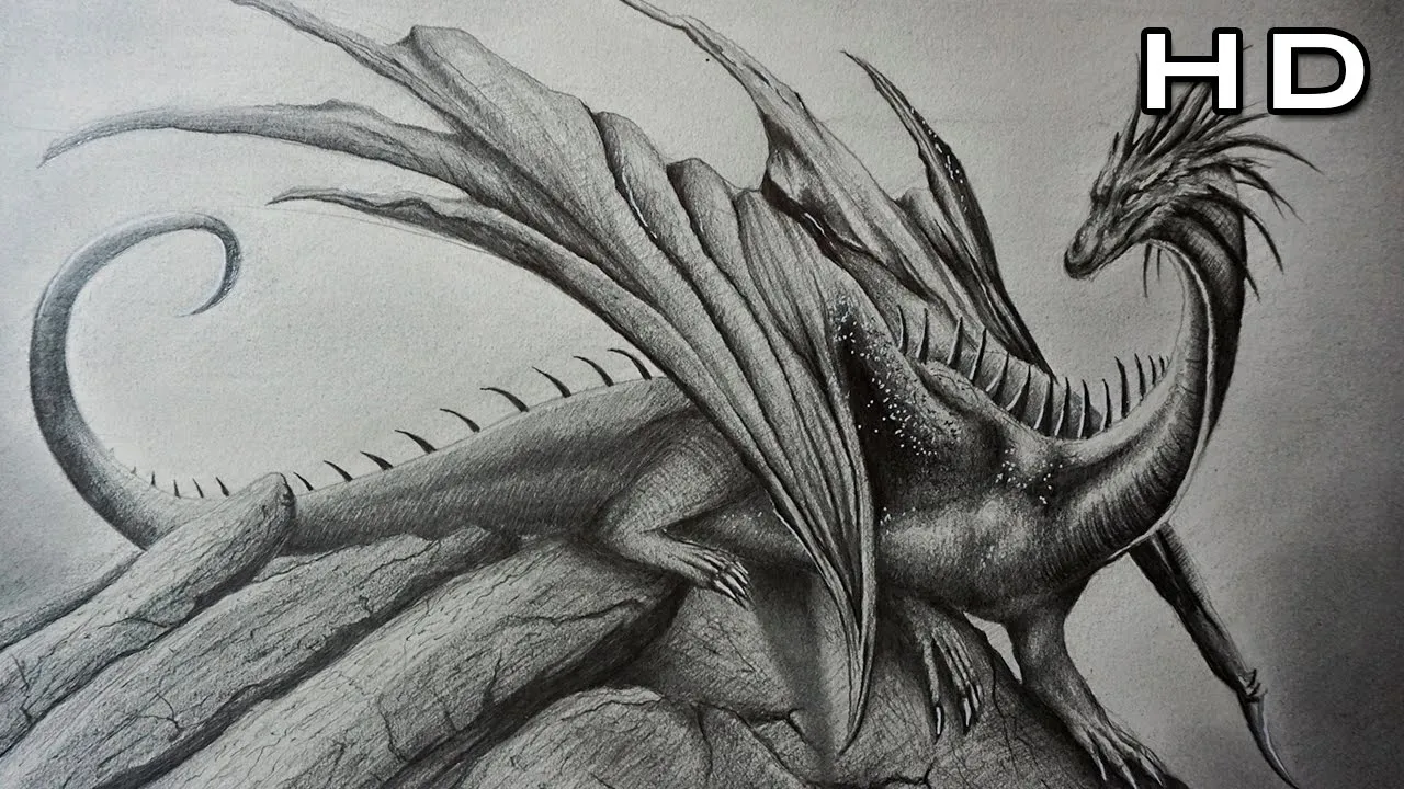 Cómo Dibujar un Dragón Realista a Lápiz Paso a Paso - TUTORIAL ...