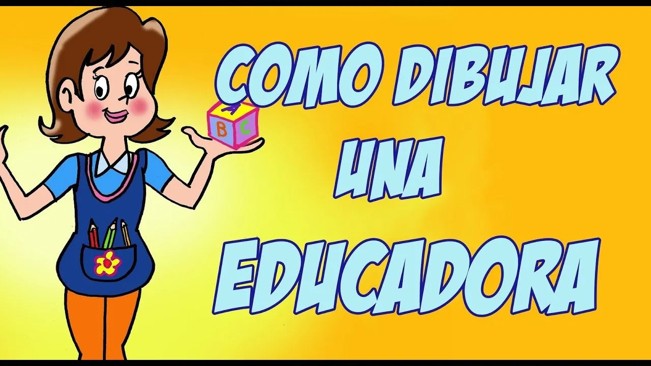 COMO DIBUJAR UNA EDUCADORA FACILMENTE / HOW TO DRAW A KINDER GARDEN TEACHER EASY. - YouTube