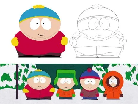 Como dibujar a Erc Cartman en Paint | South Park 25